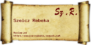 Szeicz Rebeka névjegykártya